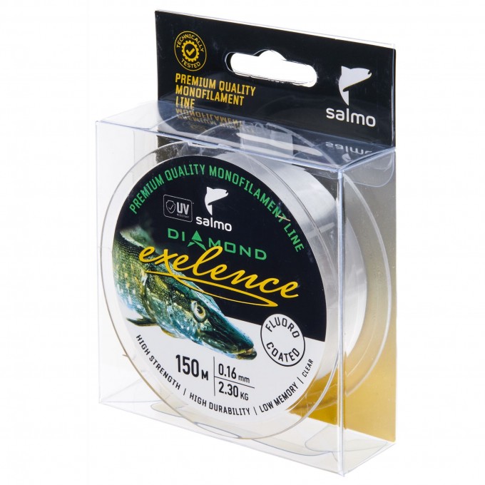 Леска монофильная SALMO DIAMOND EXELENCE FLUORO COATED Clear 150/016 4034-016